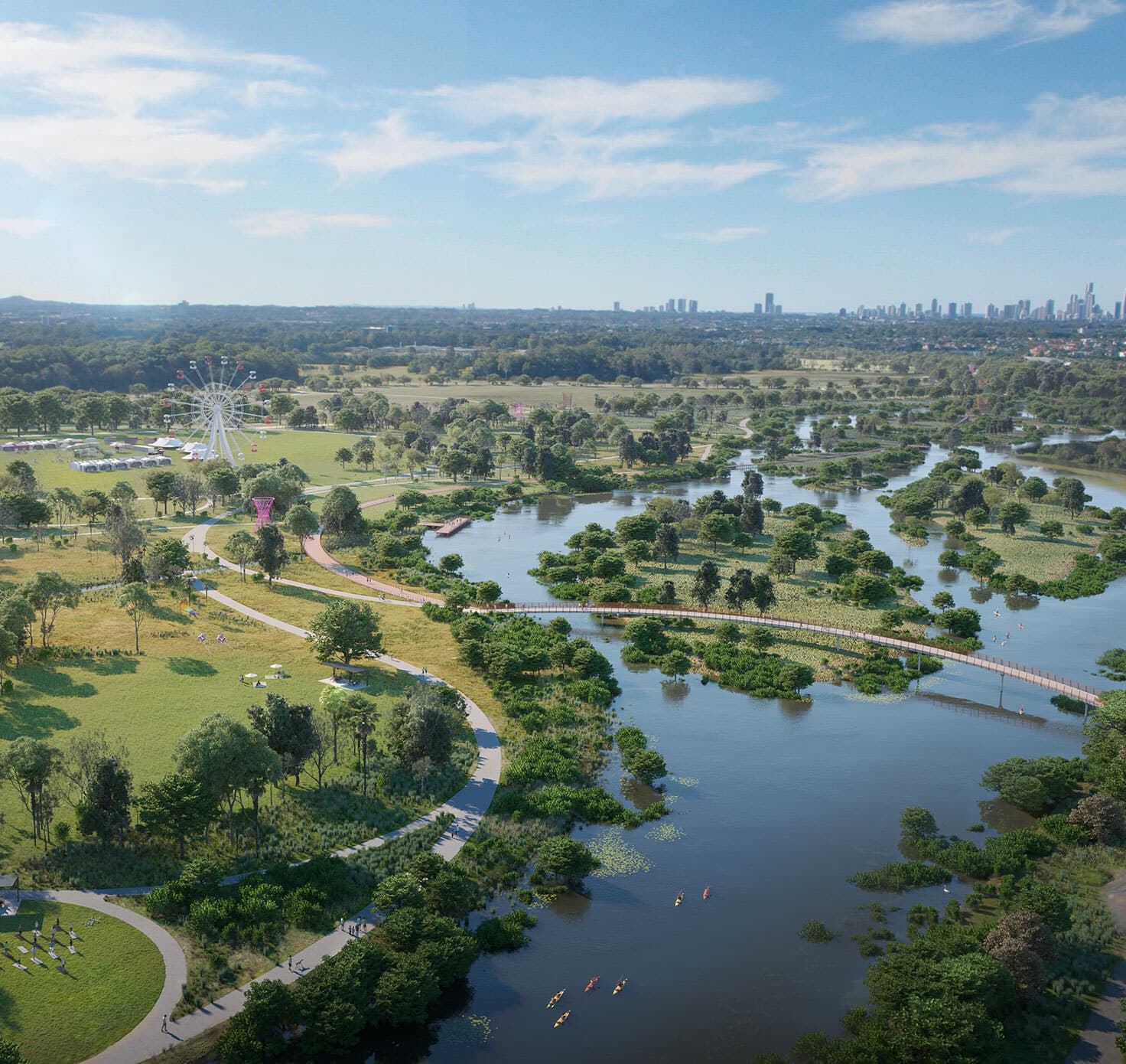 Greenheart artists impression of proposed parklands.
