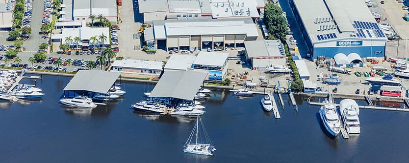 Boats at Gold Coast City Marina and Shipyard.