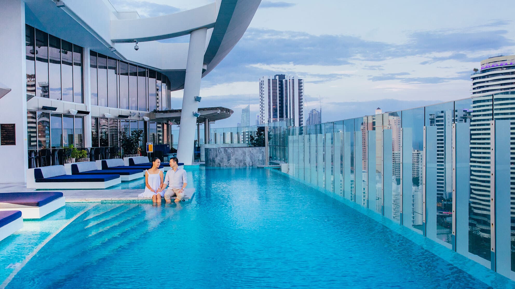 Rooftop pool at The Star casino Gold Coast.