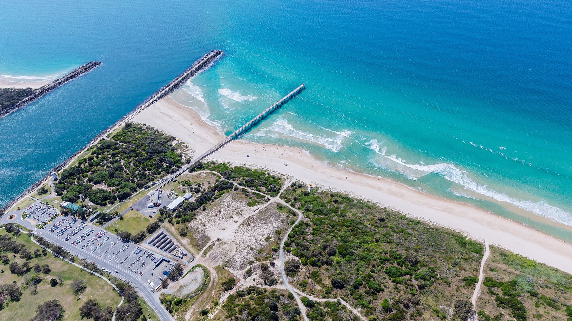 Beach and natural areas at The Spit, Gold Coast.