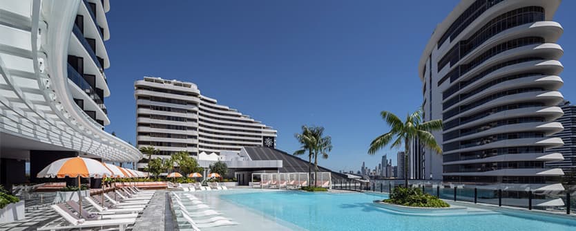 Pool deck at The Star Gold Coast.